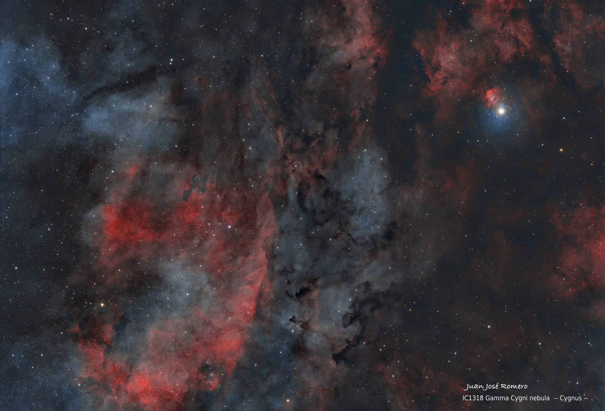Fotografia astronòmica de IC1318 – Nebulosa Gamma Cygni (entorn de 37 Cygni)