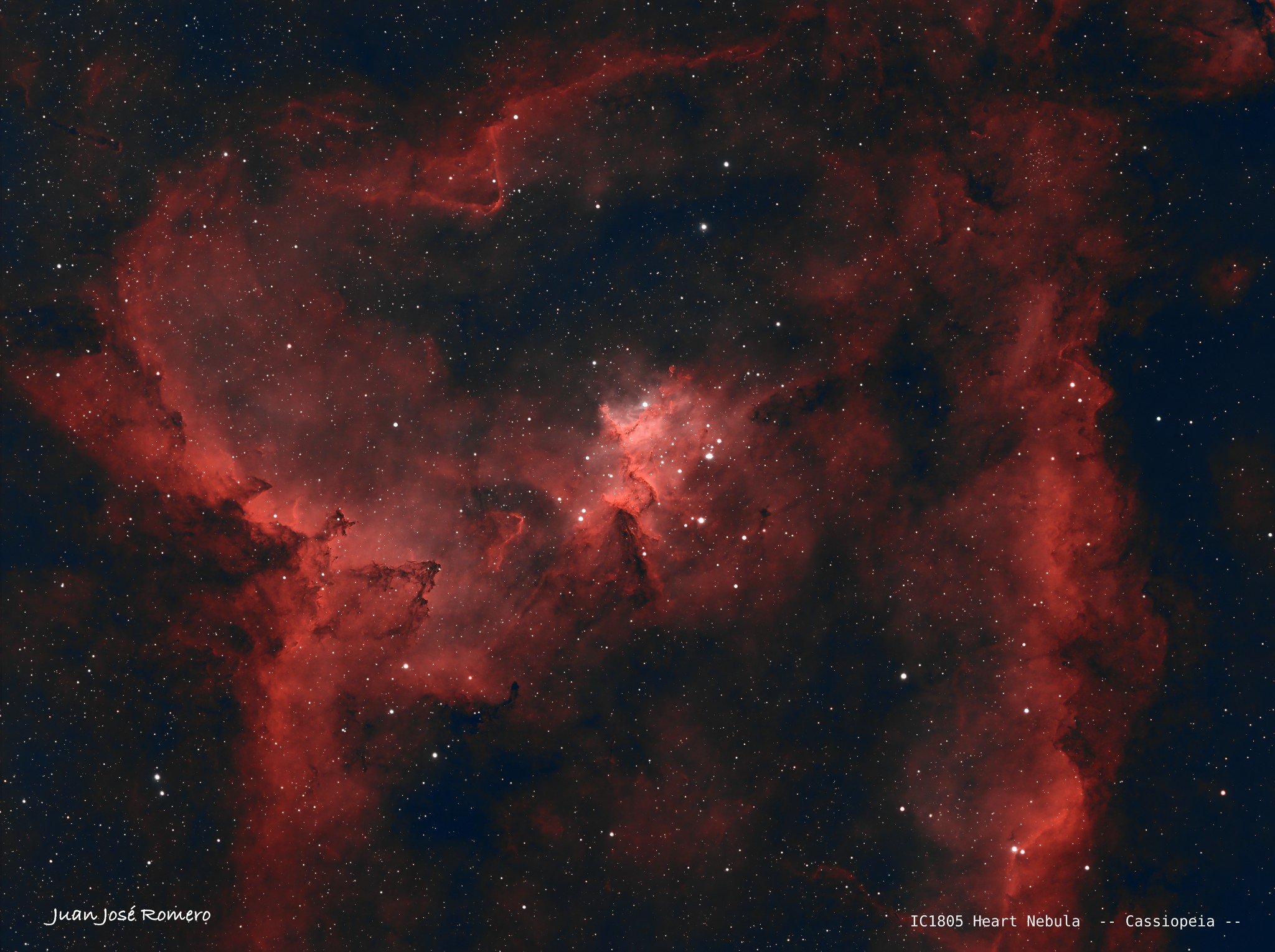 Fotografia astronòmica de IC1805 – Nebulosa del Cor (HOO)