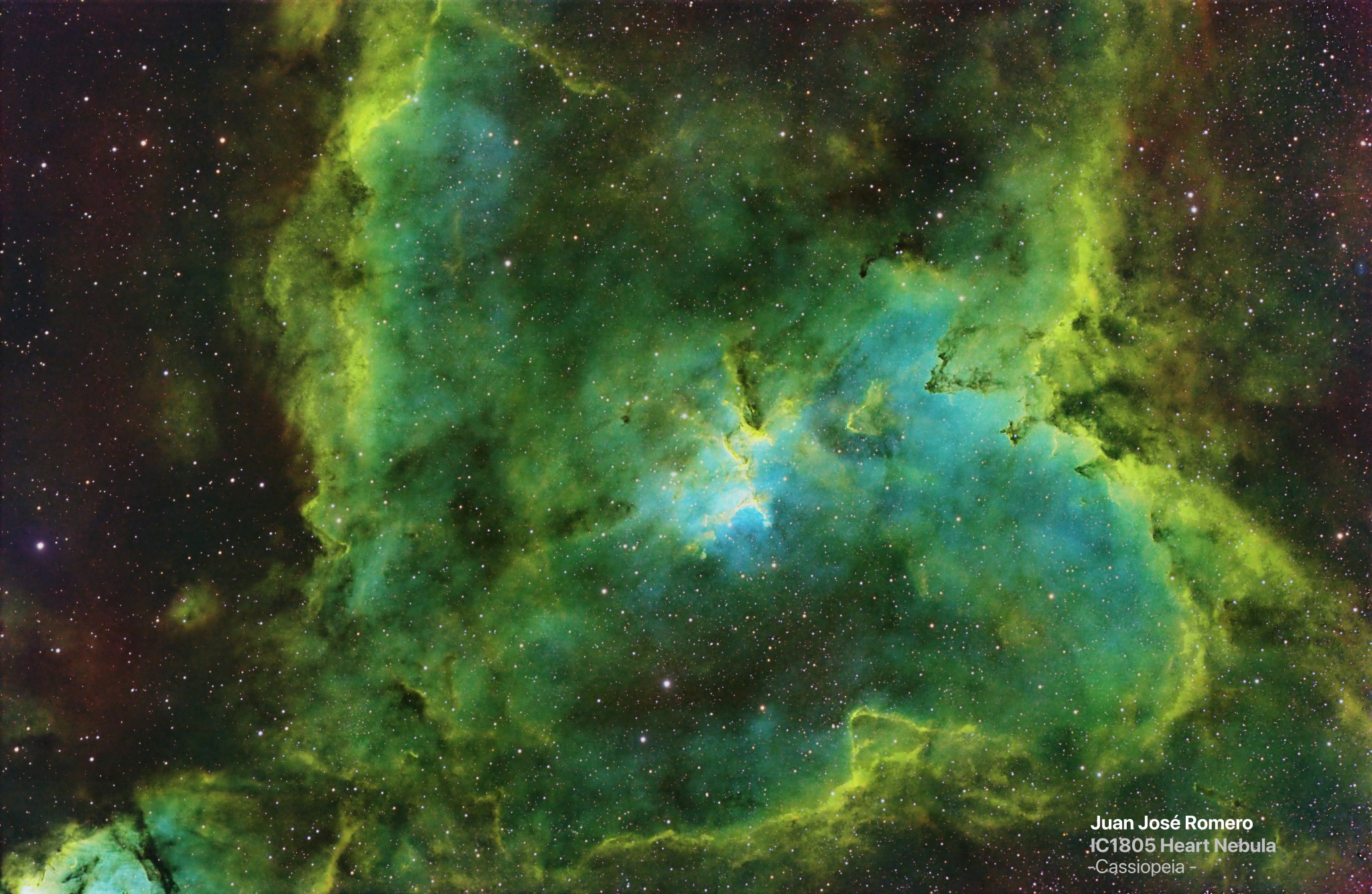 Fotografia astronòmica de IC1805 – Nebulosa del Cor (SHO)