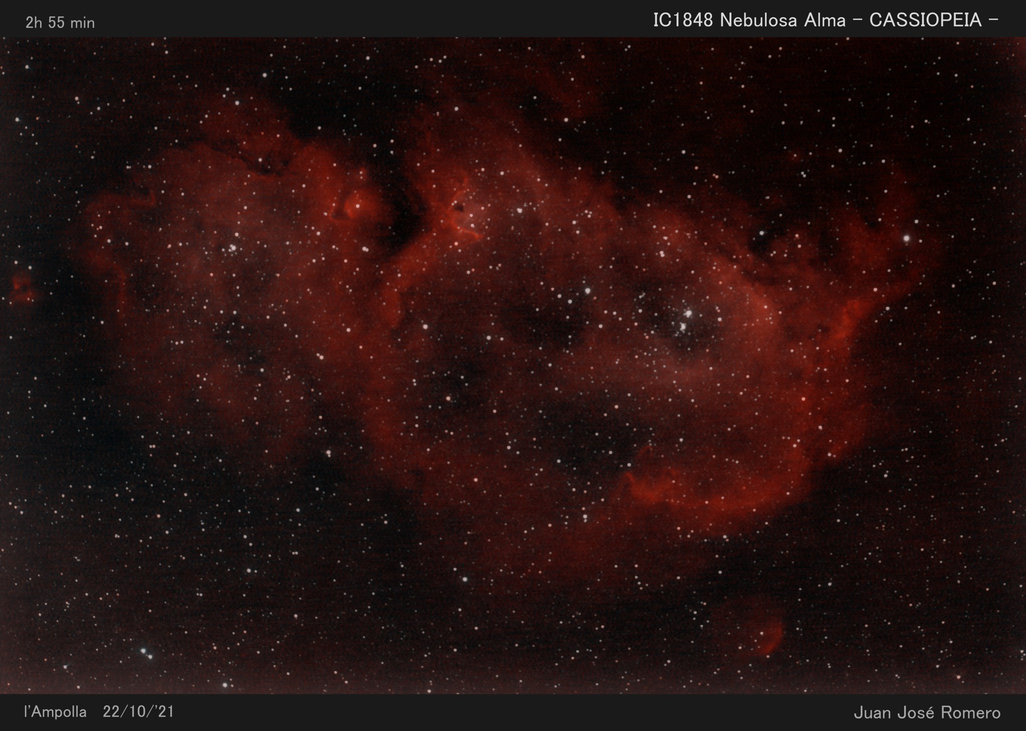Fotografia astronòmica de IC 1848 – Nebulosa de l'Ànima