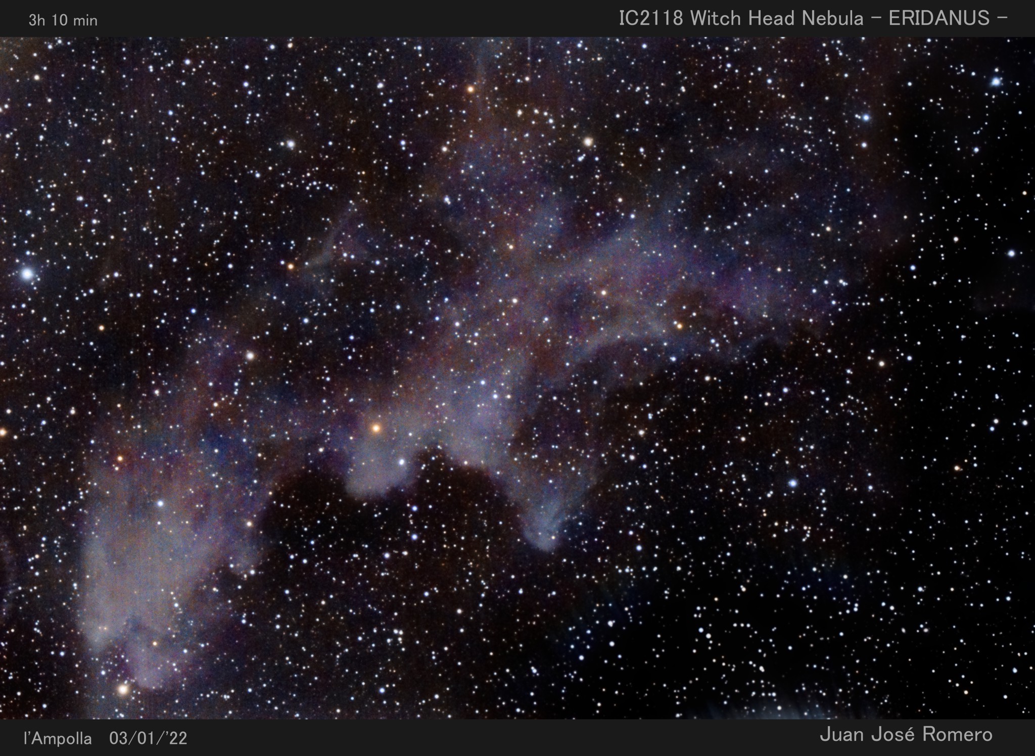 Fotografia astronòmica de IC 2118 – Nebulosa del Cap de Bruixa