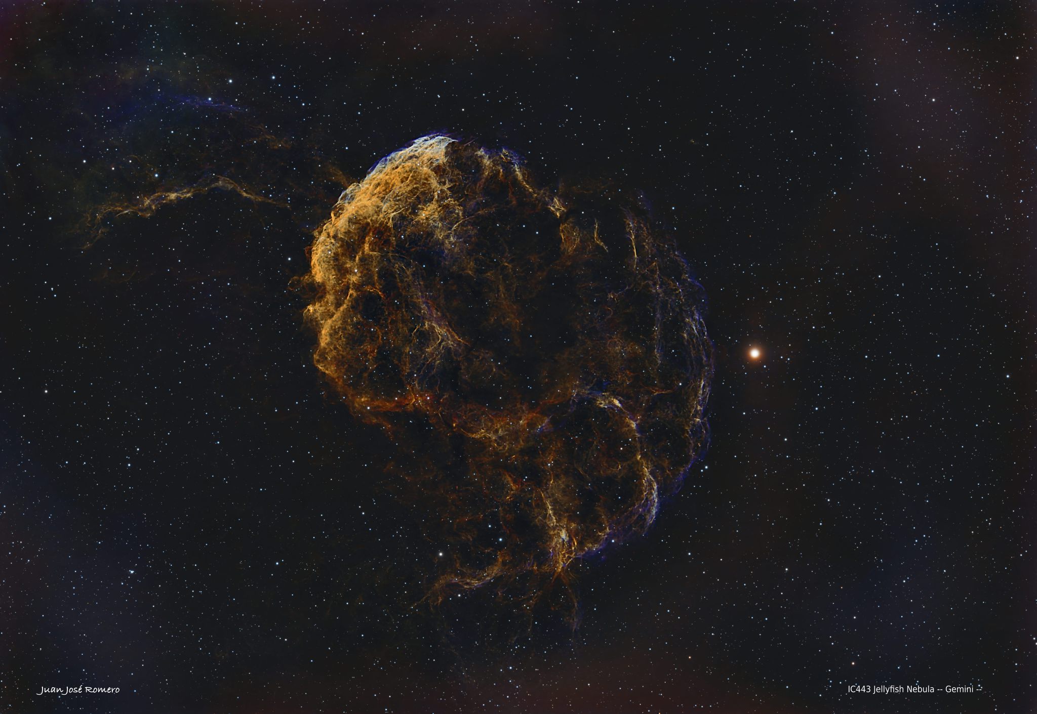 Fotografia astronòmica de IC443, Jellyfish Nebula