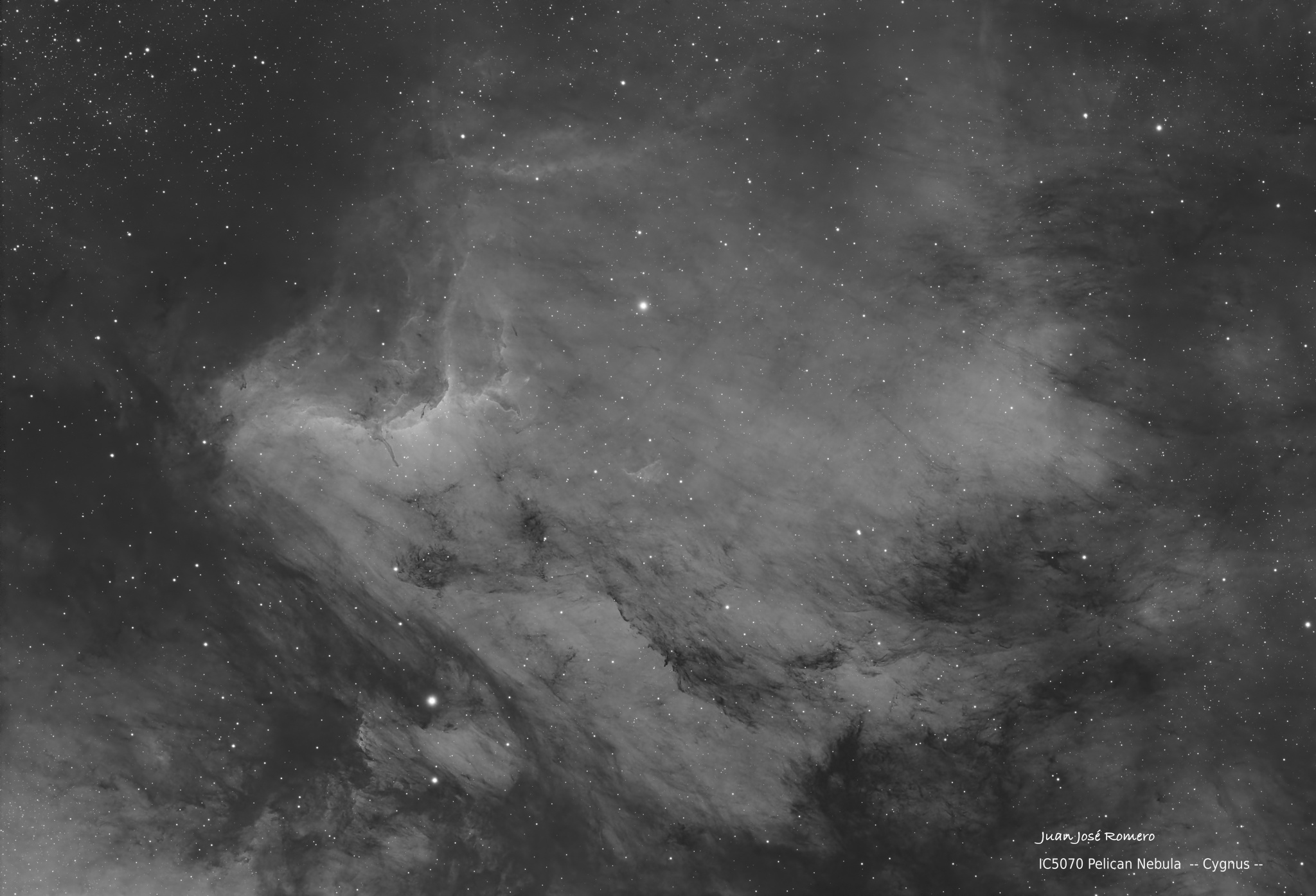 Fotografia astronòmica de IC 5070 (Hα) – Nebulosa del Pelicà
