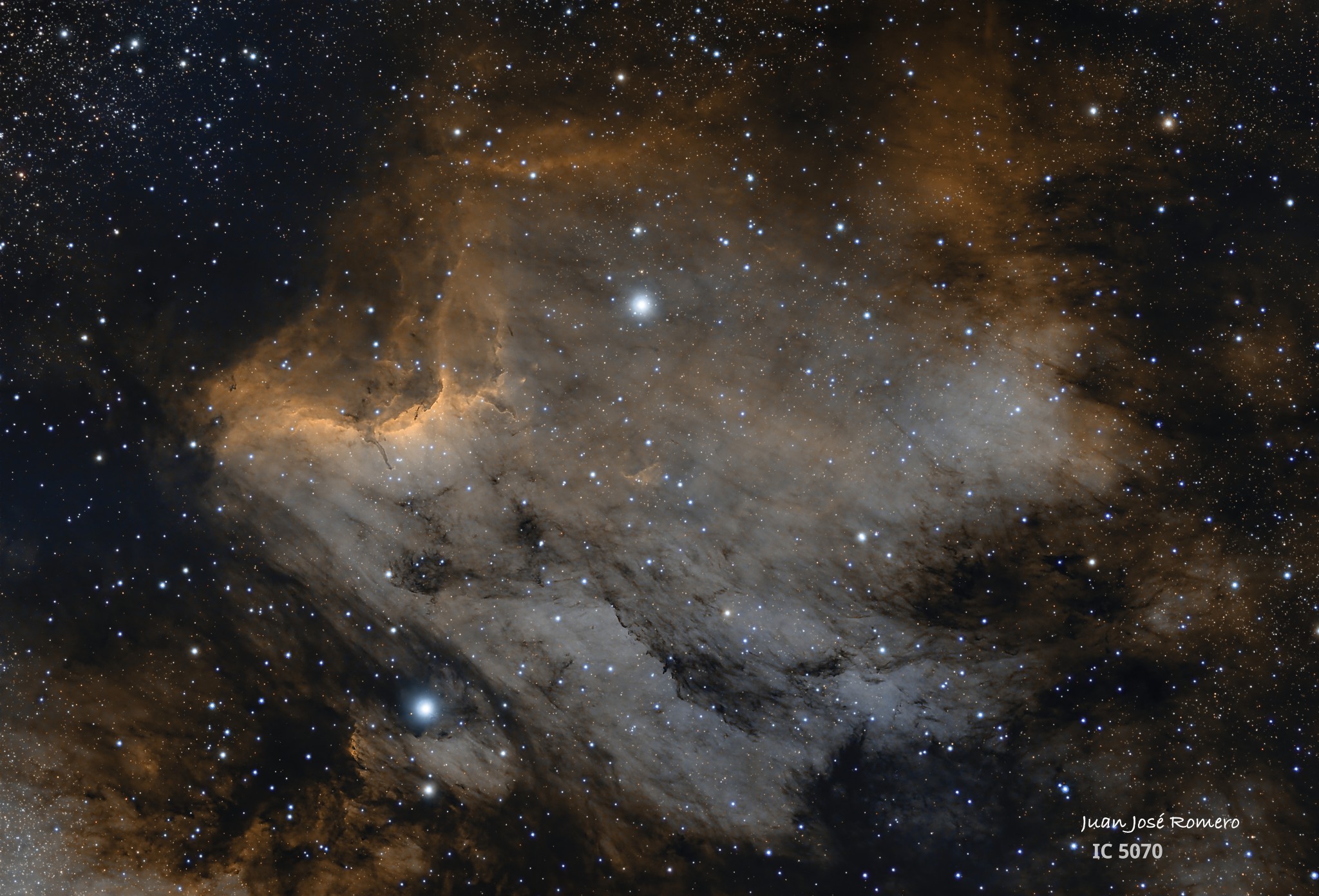 Vista complementària: IC 5070(HOO) – Nebulosa del Pelicà