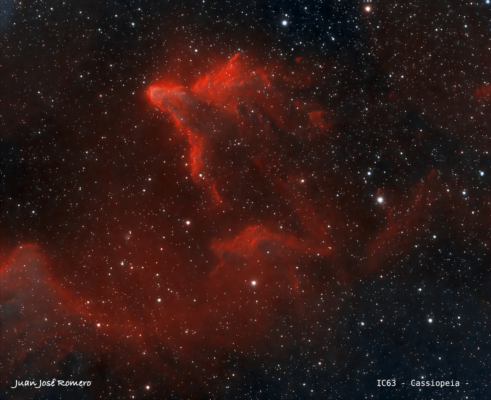 Fotografia astronòmica de IC63 – Nebulosa del Fantasma de Cassiopeia