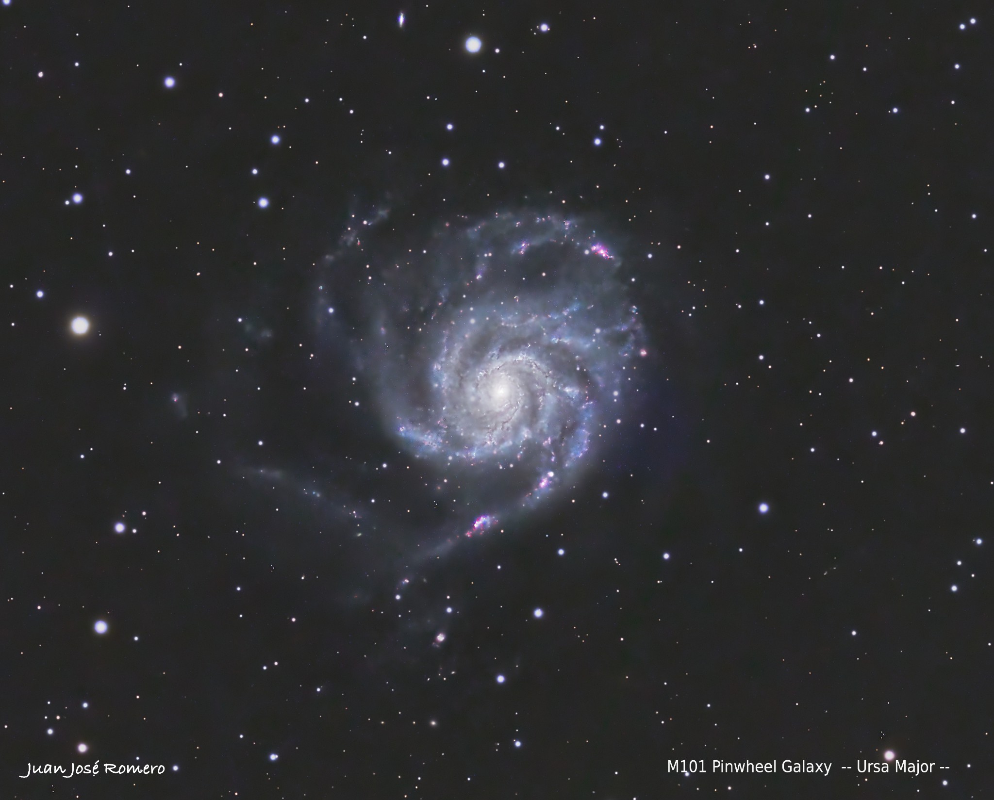 Fotografia astronòmica de M101, la galàxia del Molí de Vent
