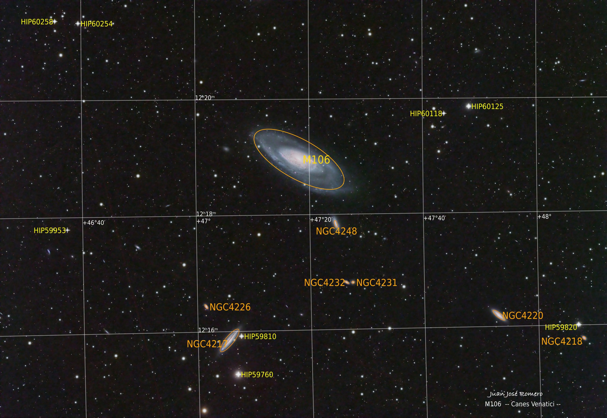 Objectes identificats: M106