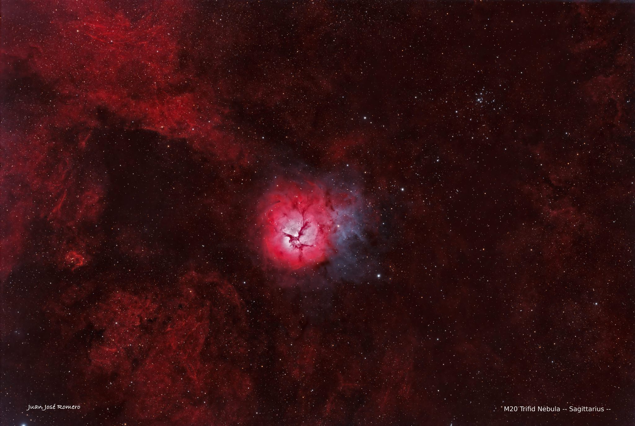 Camp de visió ampli: M20, Nebulosa Trifida
