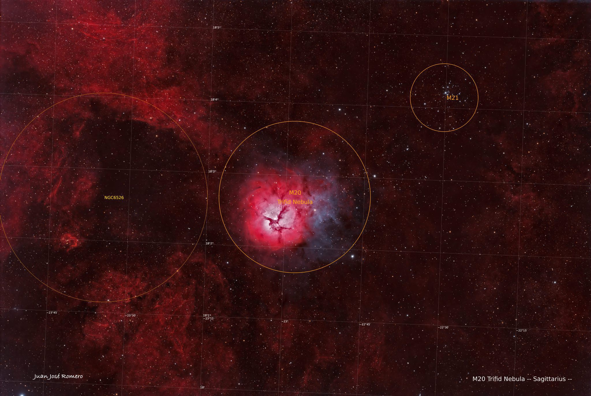 Fotografia astronòmica de M21 – Cúmul Obert NGC6531