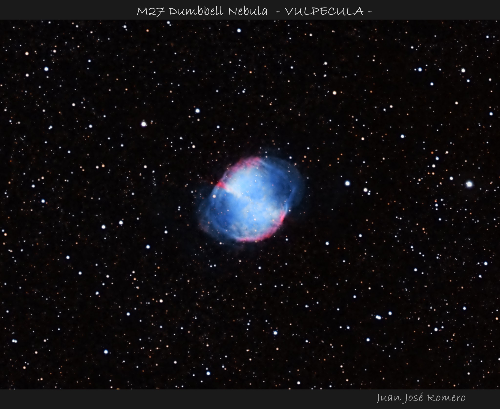Fotografia astronòmica de M27, Nebulosa de la Dumbbell (NGC6853)