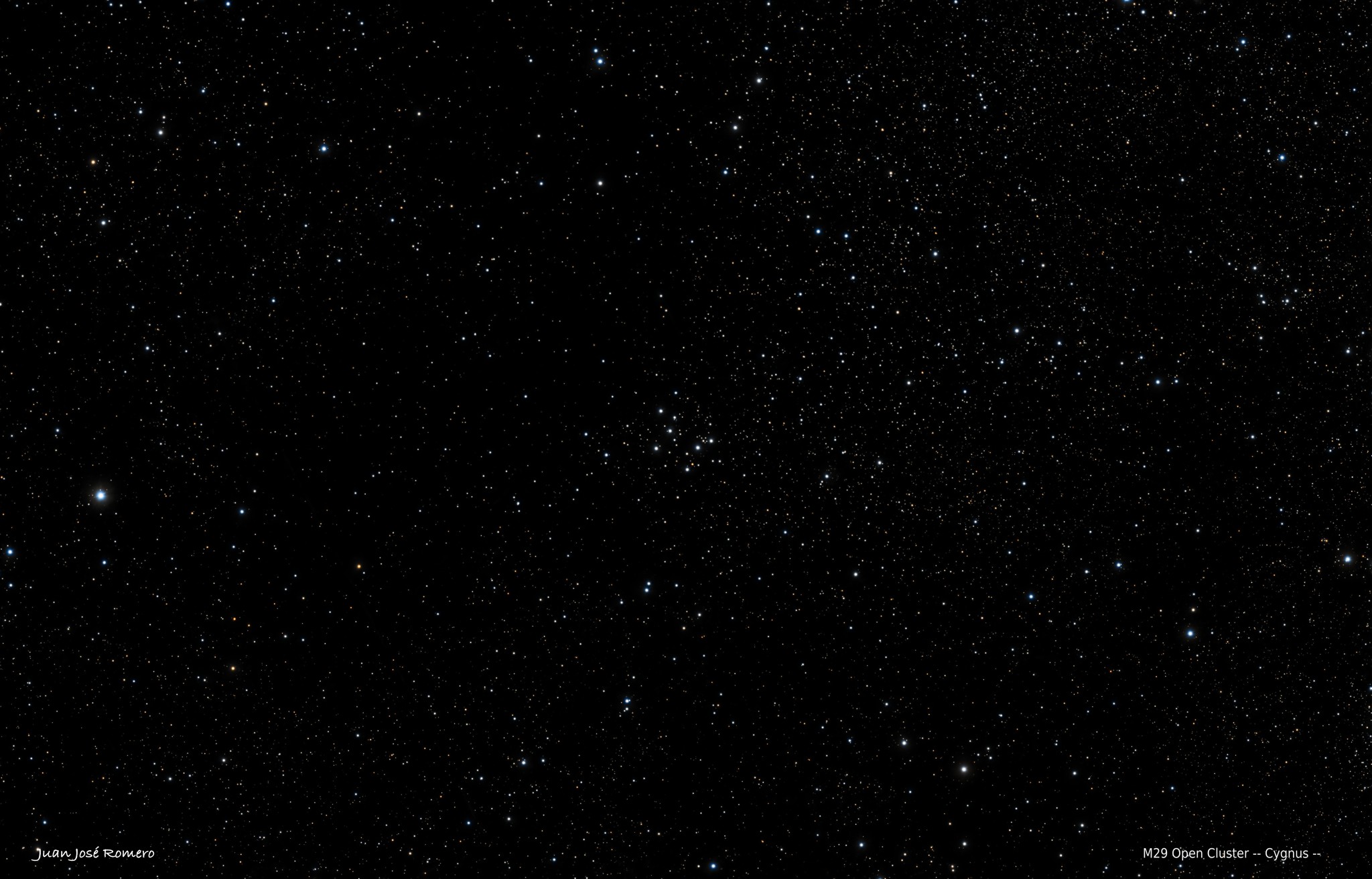 Fotografia astronòmica de M29, Cúmul obert