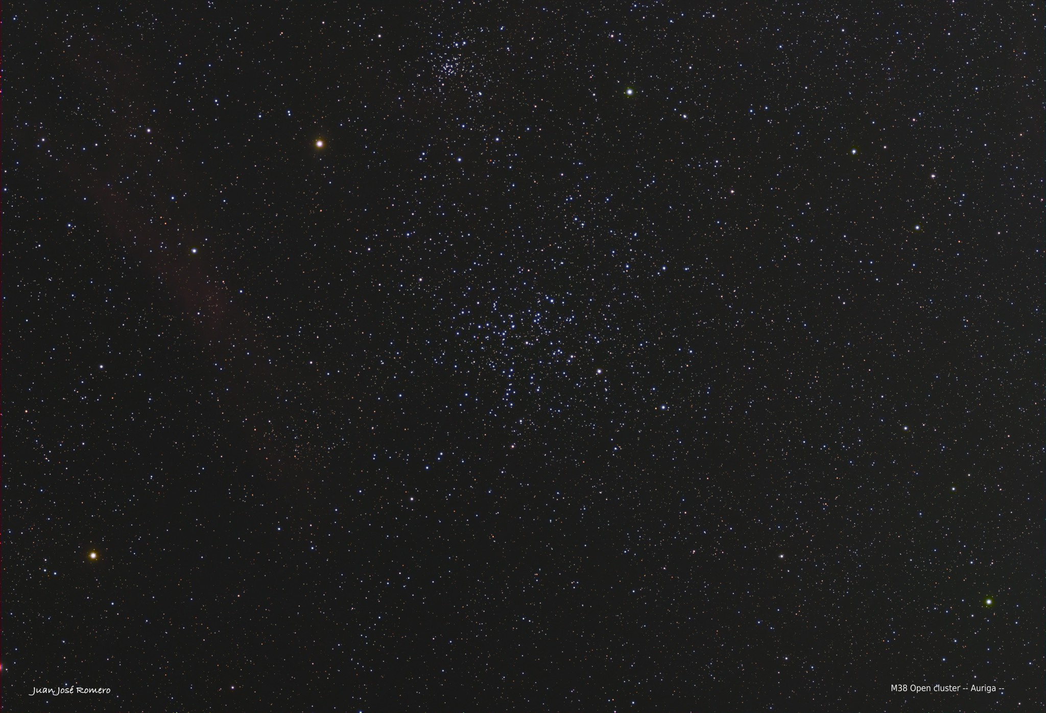 Fotografia astronòmica de M38, Cúmul obert