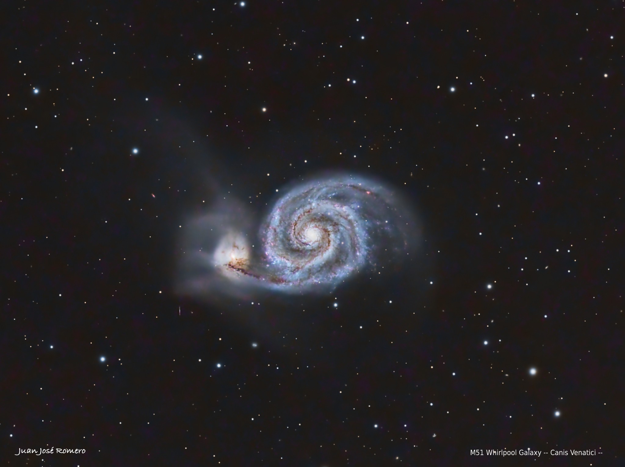 Fotografia astronòmica de M51, Galàxia del Remolí