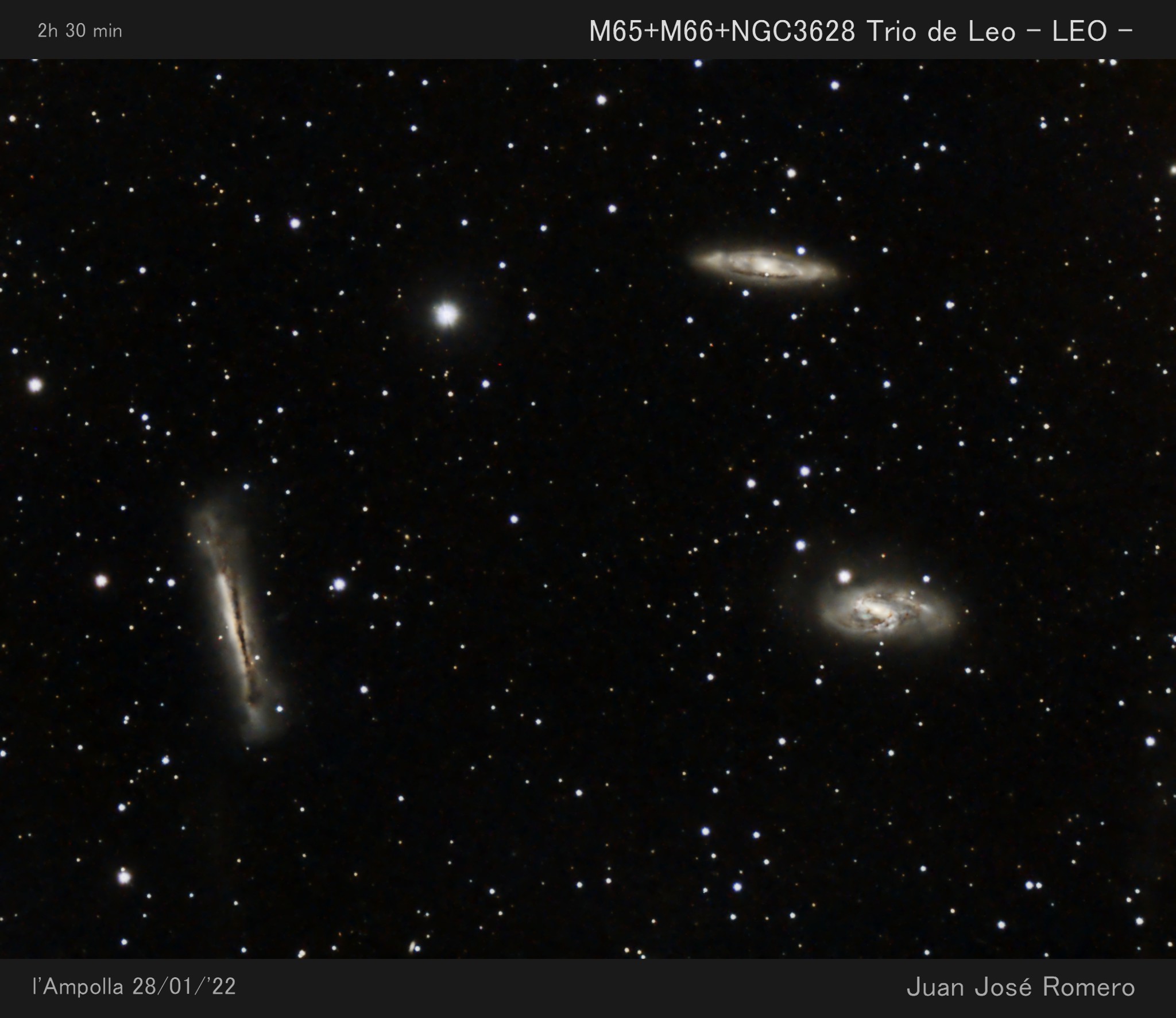 Fotografia astronòmica de M65 i M66, Galàxies espirals