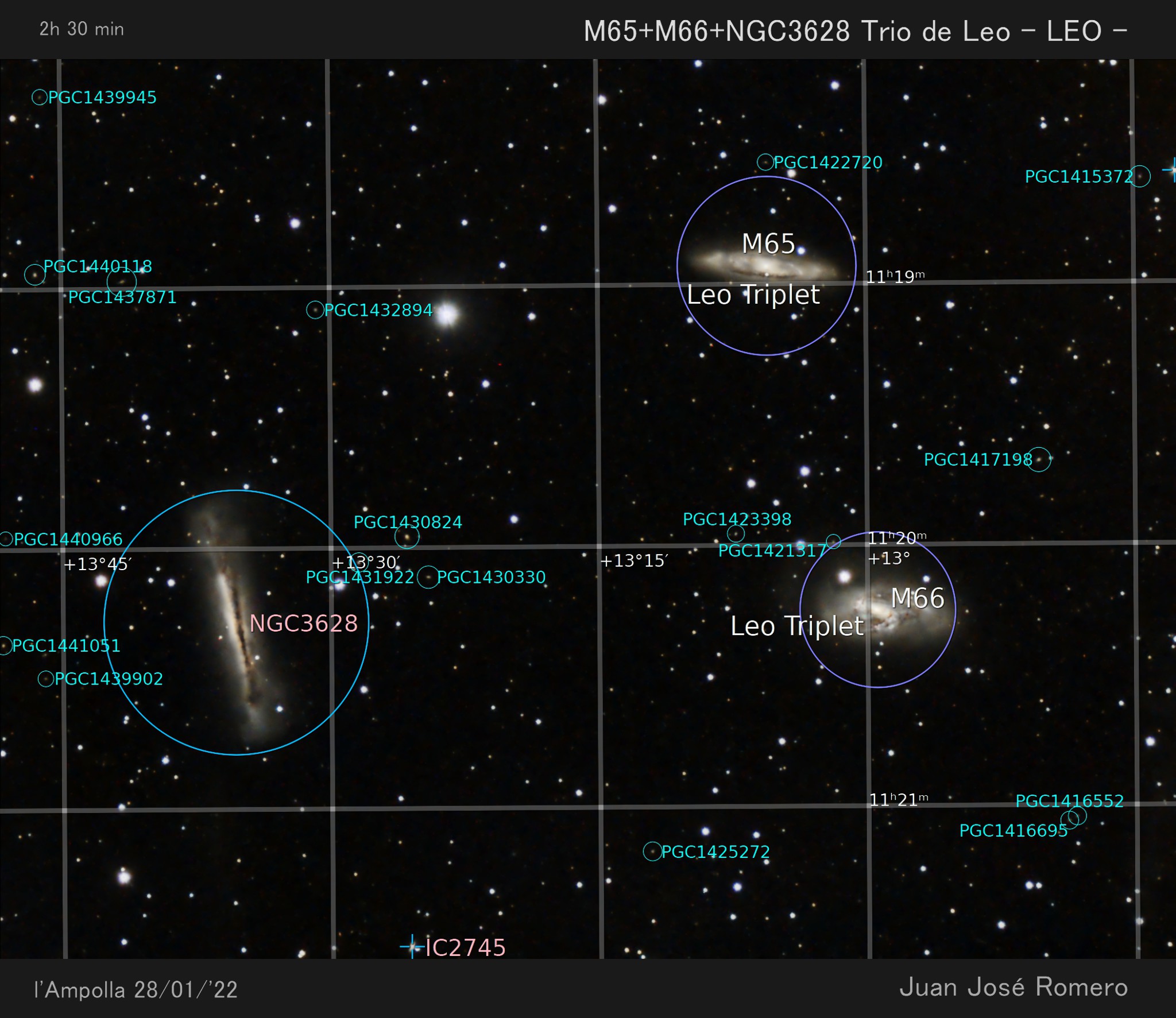 Objectes identificats: M65 i M66, Galàxies espirals