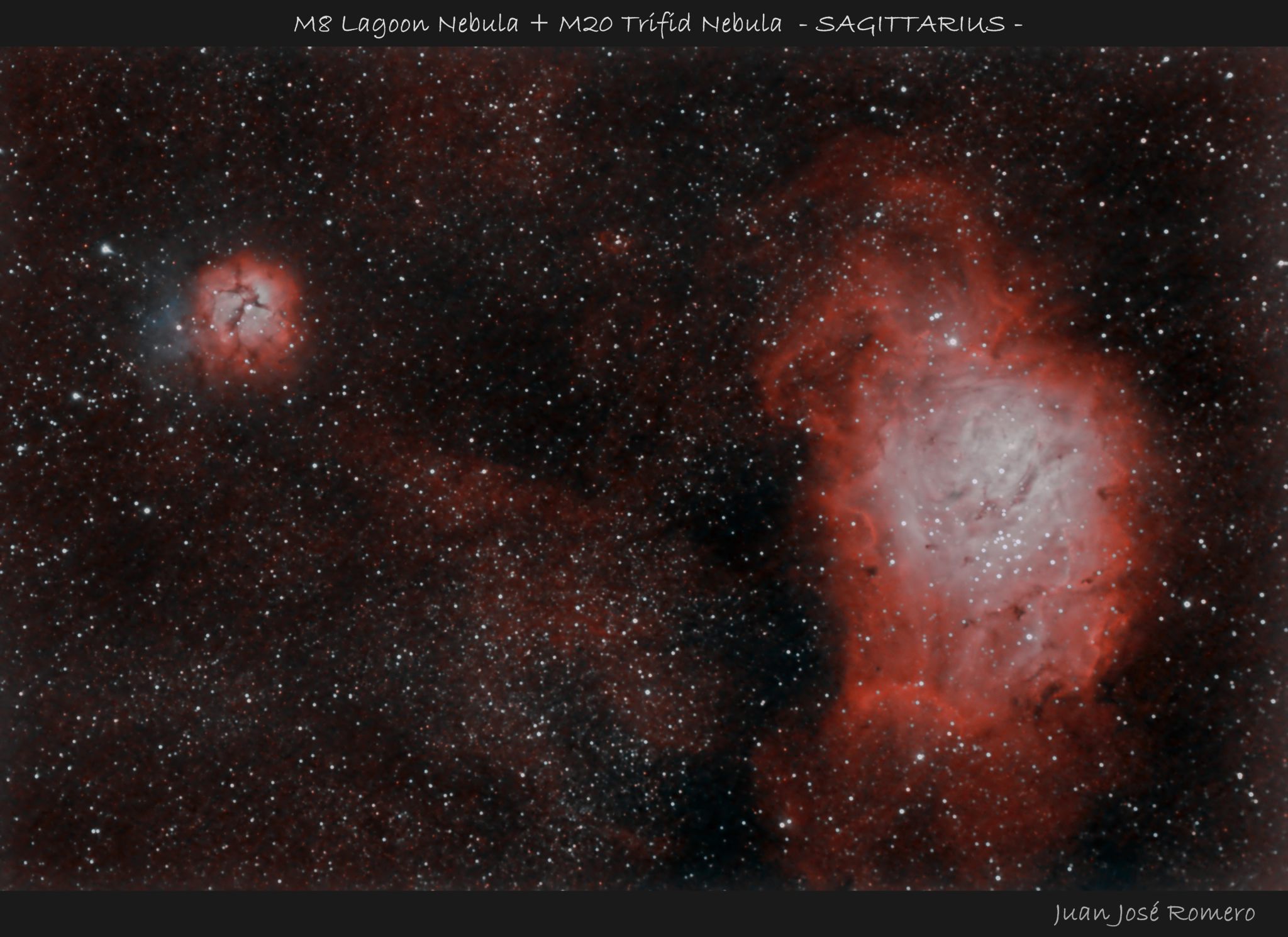 Fotografia astronòmica de M8, Lagoon Nebula (NGC6523)