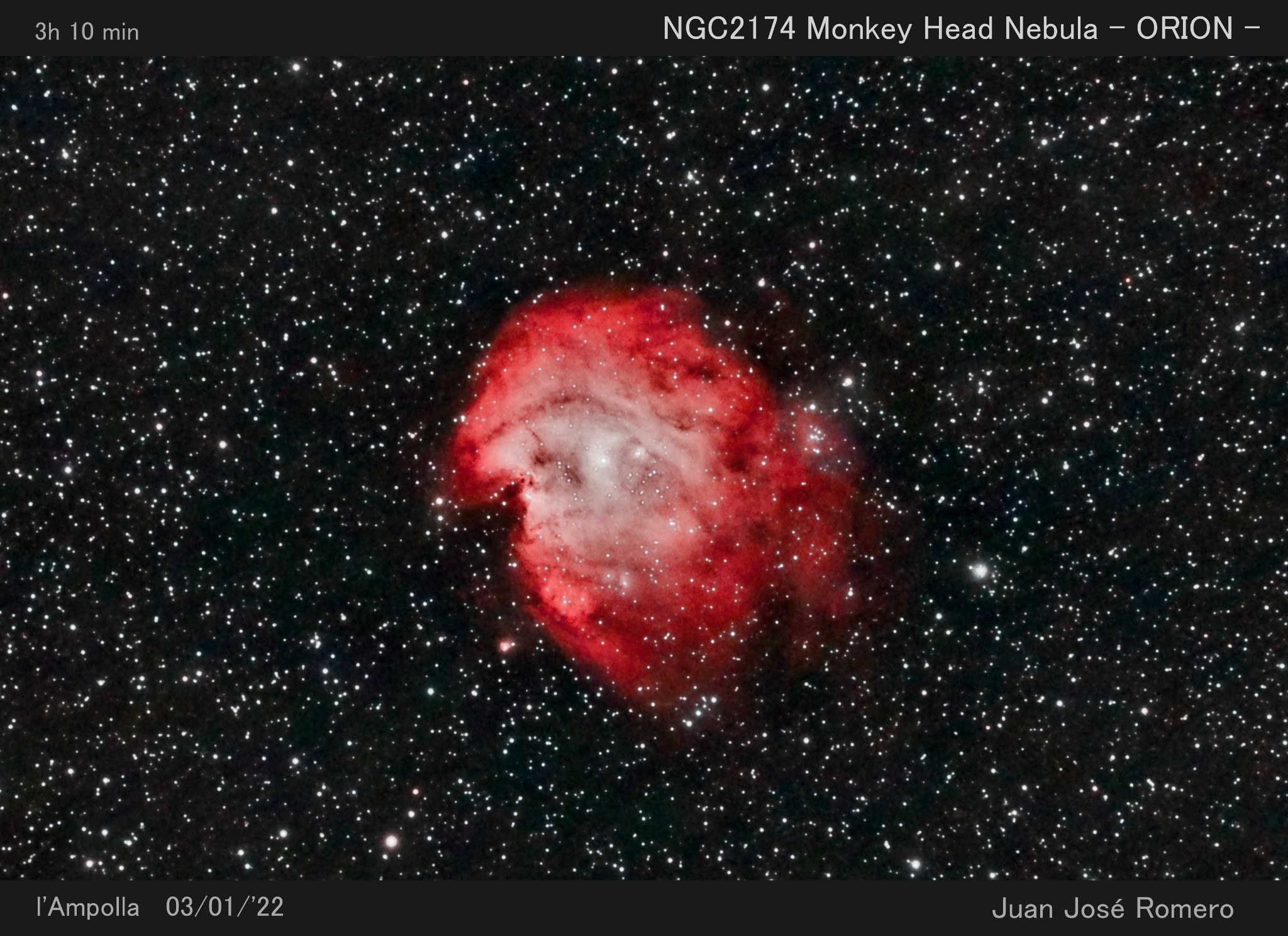 Fotografia astronòmica de NGC 2174 – Nebulosa del Cap de Mico