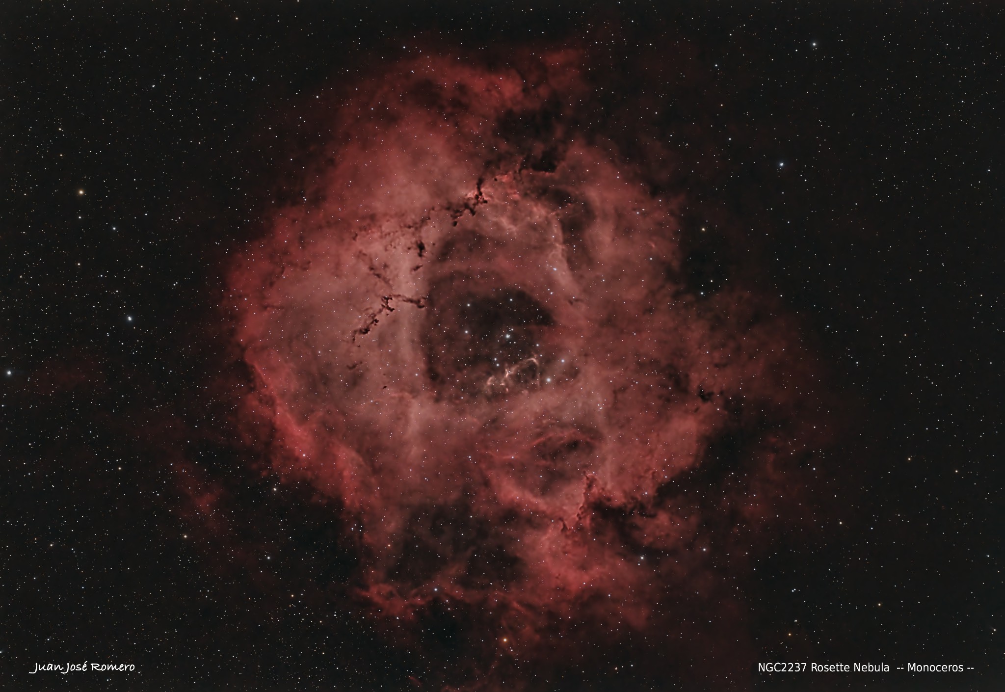 Fotografia astronòmica de NGC2237, la nebulosa Roseta