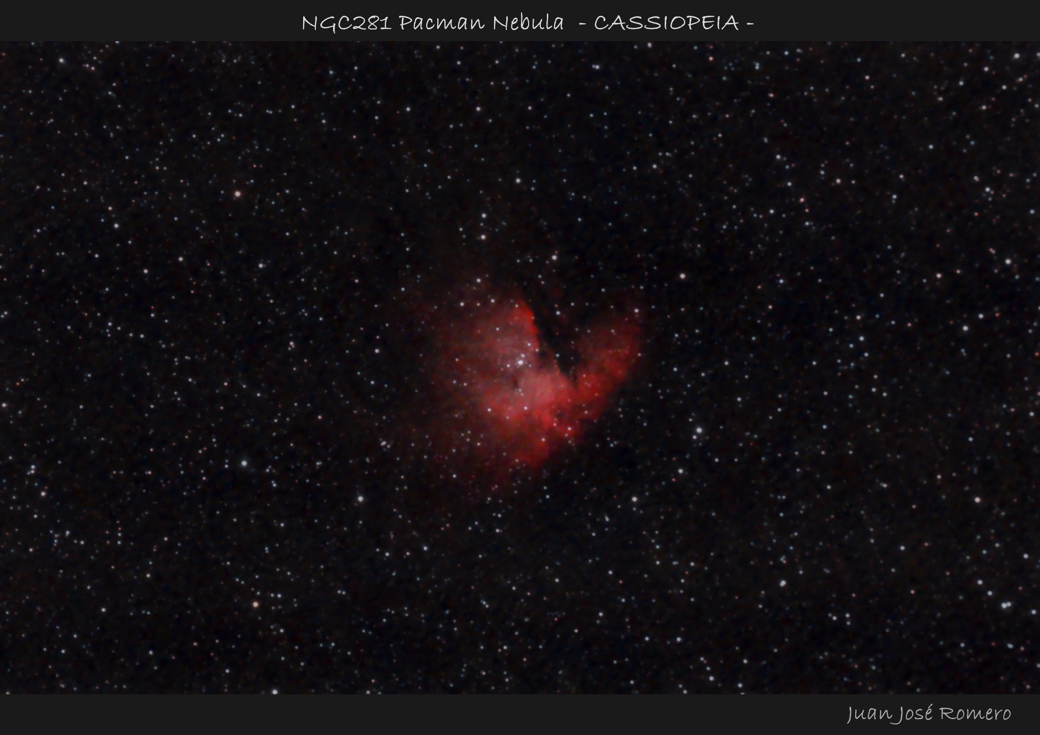 Fotografia astronòmica de NGC 281 – Nebulosa Pacman
