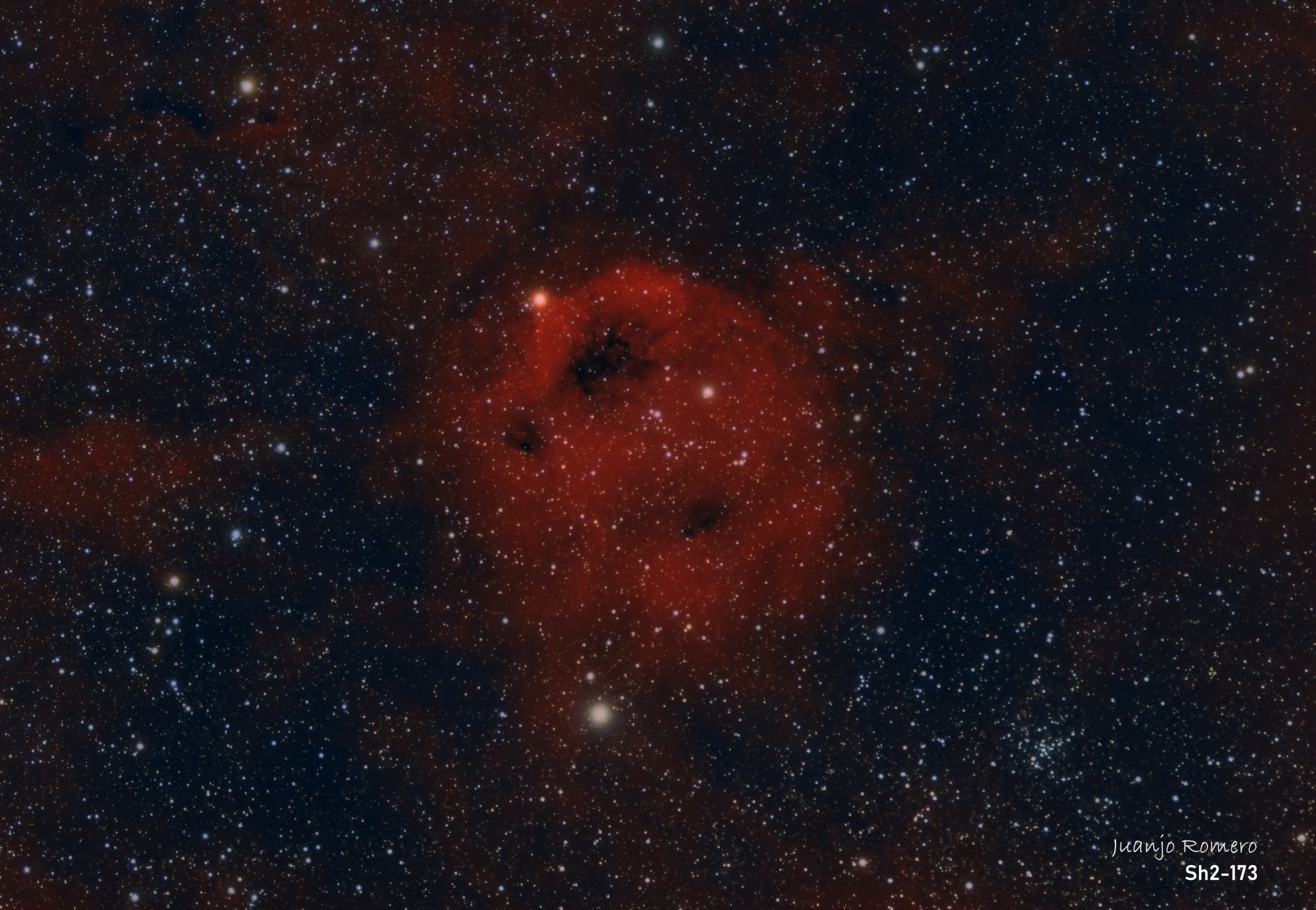 Fotografia astronòmica de Sh2-173 – Nebulosa del Fantasma de l'Òpera