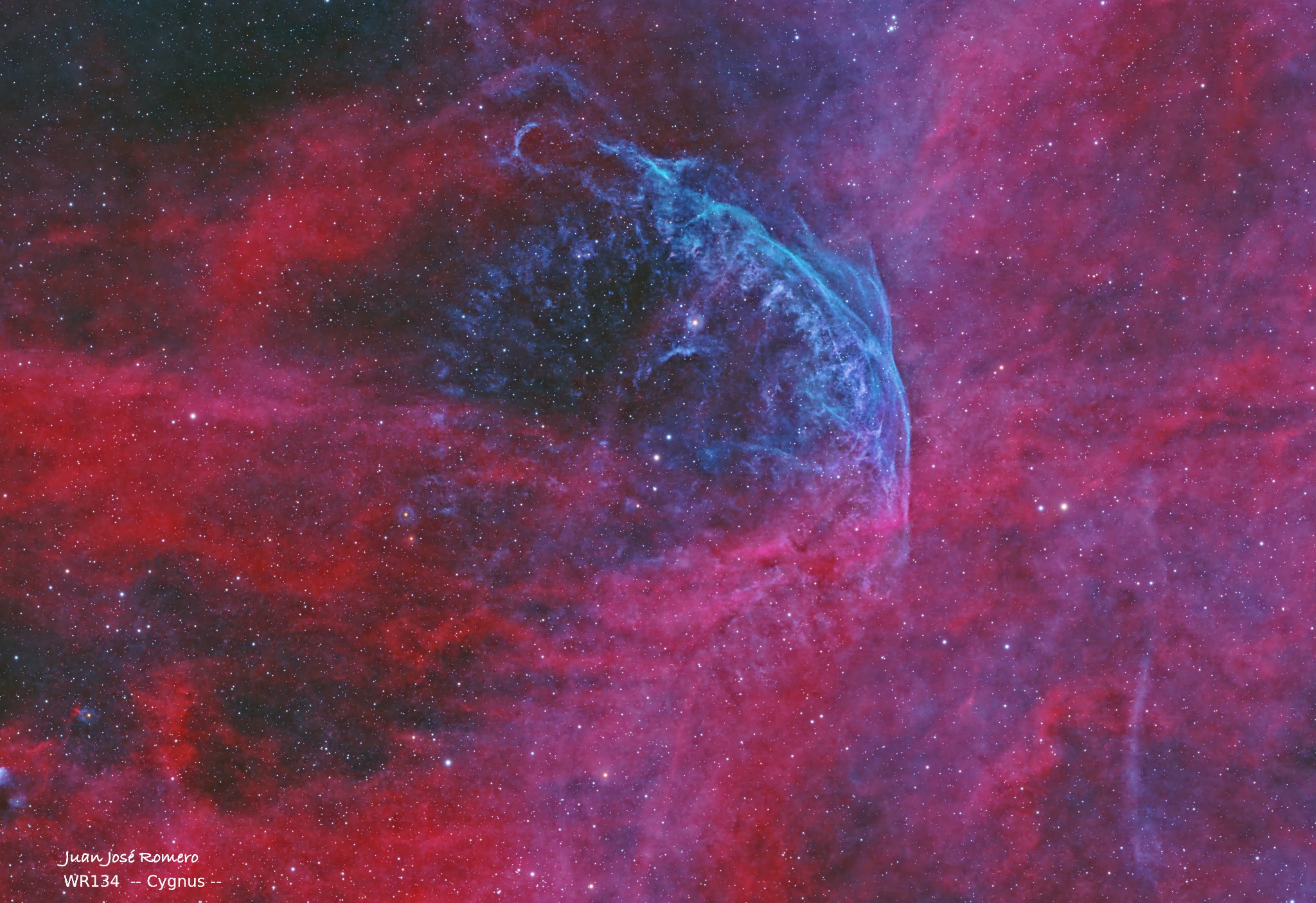 Fotografia astronòmica de WR134 – Estrella Wolf-Rayet (HOO)
