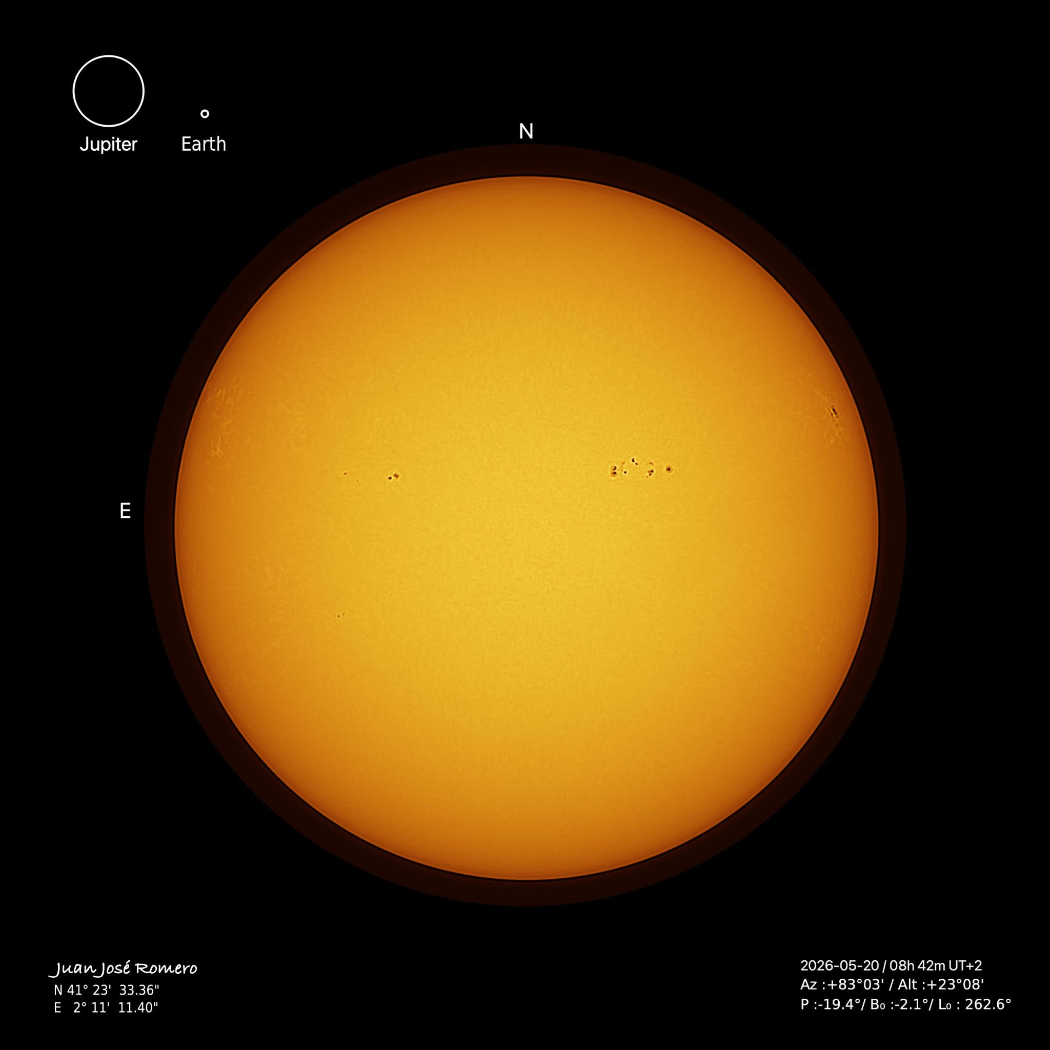 fotografia solar, 20 de maig del 2026